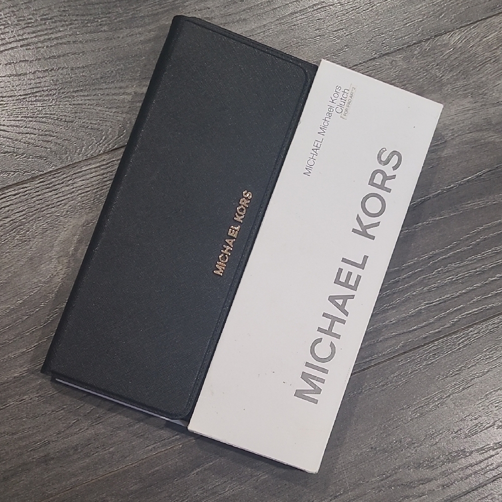 Michael Kors Black and Gold Clutch